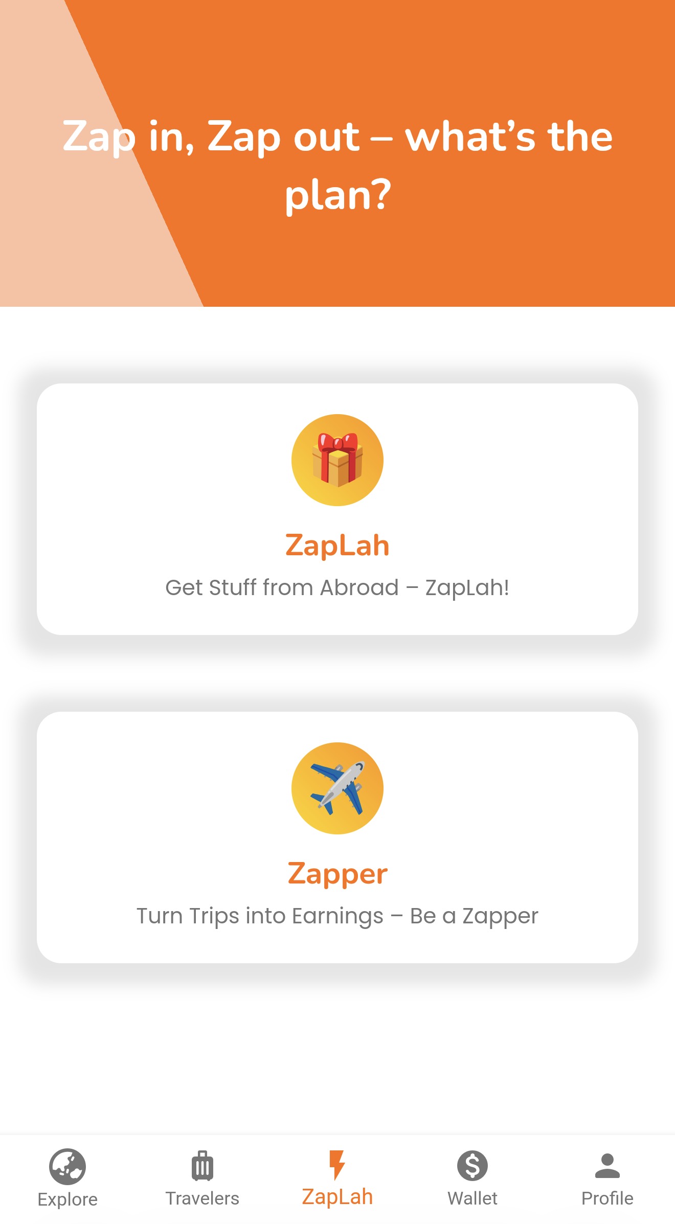ZapLah app phone